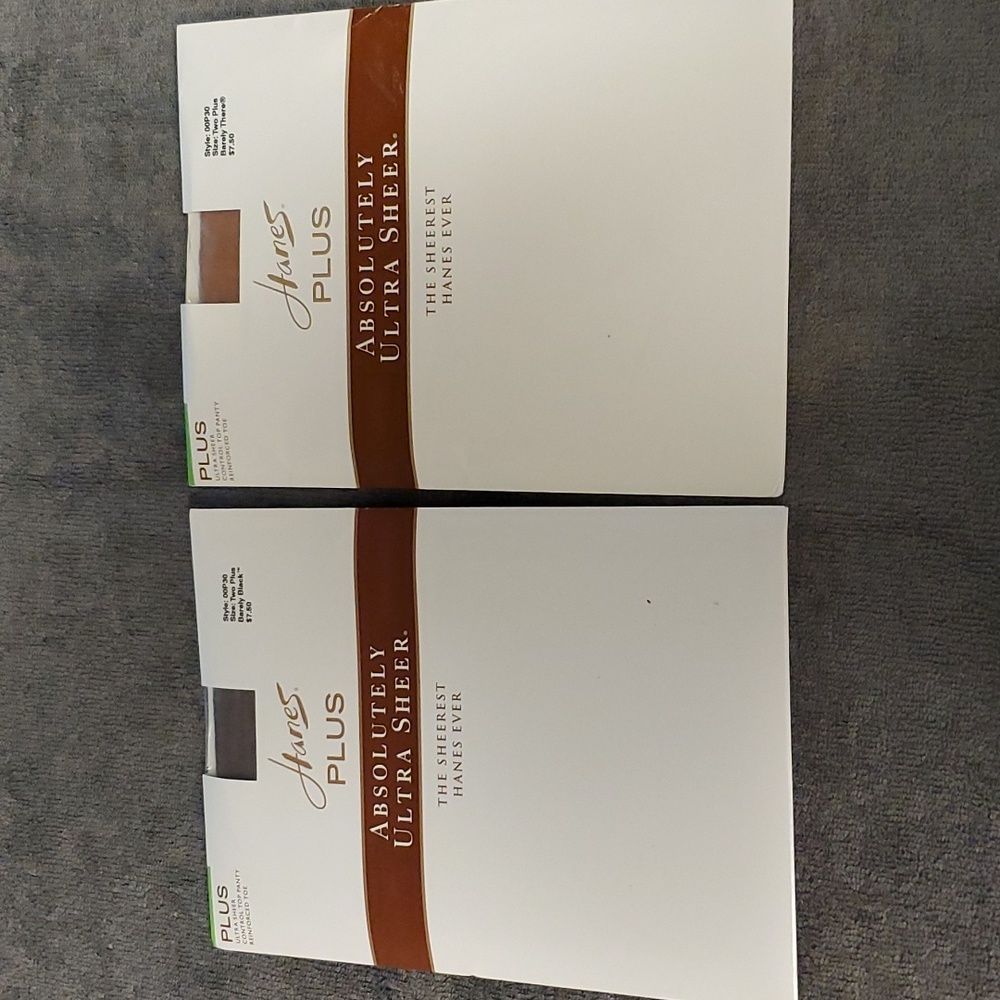 2 packages Hanes Plus Ultra Sheer Panty Hose